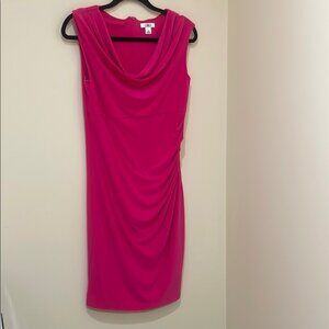 Cato Pink Ruched Sheath Dress-Pit to pit 20”-Fully lined# Excellent condition